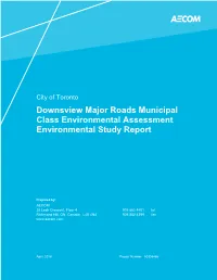 Downsview Major Roads Environmental Study Report