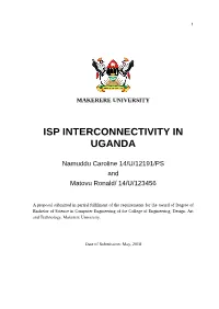 Isp Interconnectivity in Uganda