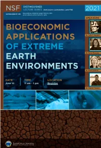 NSF BIO Distinguished Lecture Series