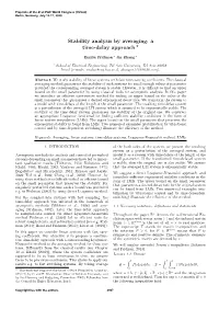 Stability Analysis by Averaging: a Time-Delay Approach ?