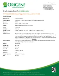 TFB1M (NM 016020) Human Tagged ORF Clone Lentiviral Particle Product Data