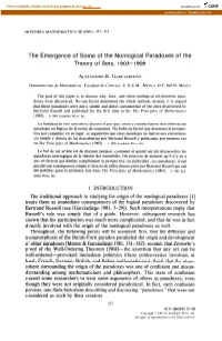 The Emergence of Some of the Nonlogical Paradoxes of the Theory of Sets, 1903-1908