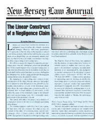 The Linear Construct of a Negligence Claim