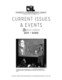 2017 Current Issues and Events Sample Test, Prompts And