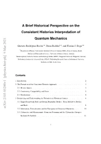 A Brief Historical Perspective on the Consistent Histories Interpretation