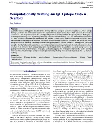 Computationally Grafting an Ige Epitope Onto a Scaffold