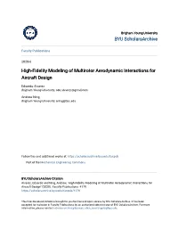 High-Fidelity Modeling of Multirotor Aerodynamic Interactions for Aircraft Design