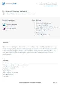 Lysosomal Disease Network Consortiapedia.Fastercures.Org