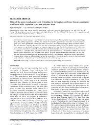 Mites of the Genus Carabodes (Acari, Oribatida) in Norwegian Coniferous Forests: Occurrence in Different Soils, Vegetation Types