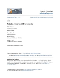 Robotics in Scansorial Environments
