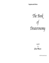 The Book of Deuteronomy