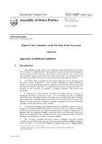 Assembly of States Parties 25 November 2020