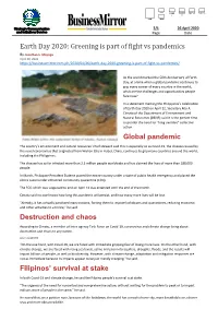 Earth Day 2020: Greening Is Part of Fight Vs Pandemics by Jonathan L