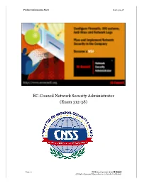 EC-Council Network Security Administrator (Exam 312-38)