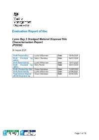 Evaluation Report of the Lyme Bay 2 Dredged Material Disposal Site