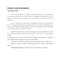 Funds Flow Statement Introduction