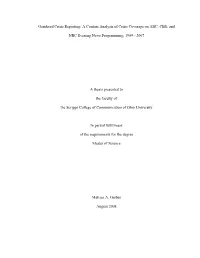 Gendered Crisis Reporting: a Content Analysis of Crisis Coverage on ABC, CBS, And