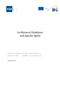 In-Memory Databases and Apache Ignite