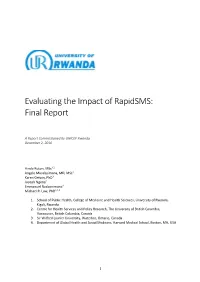 Rapidsms in Rwanda
