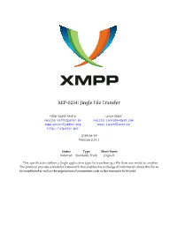 XEP-0234: Jingle File Transfer