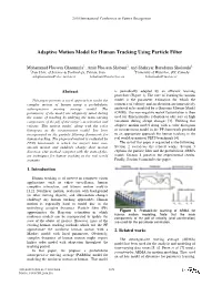 Adaptive Motion Model for Human Tracking Using Particle Filter
