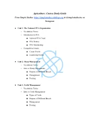 Agriculture: Course Study Guide from Simple Studies: & @Simplestudiesinc on Instagram
