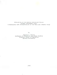 Evaluation of the Boston Controlled Choice Student Assignment Plan: a Reanalysis and Interpretation of the Bain and Company Study