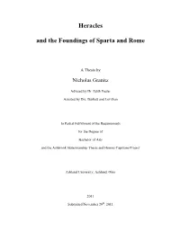 Heracles and the Foundings of Sparta and Rome