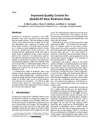 Improved Quality Control for Quikscat Near Real-Time Data