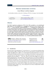 Muonium-Antimuonium Conversion Abstract