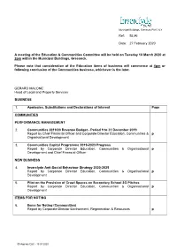 Ref: SL/AI Date: 27 February 2020 a Meeting of the Education
