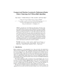 Unsupervised Machine Learning for Pathological Radar Clutter Clustering: the P-Mean-Shift Algorithm