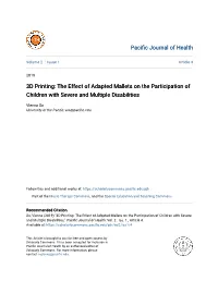 3D Printing: the Effect of Adapted Mallets on the Participation of Children with Severe and Multiple Disabilities