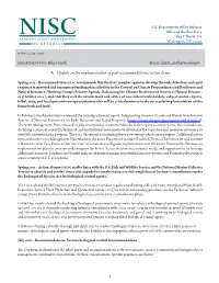 A. Update on the Implementation of Past Recommendations/Action Items