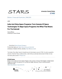 India and China Space Programs: from Genesis of Space Technologies to Major Space Programs and What That Means for the Internati
