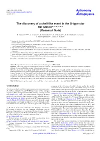 The Discovery of a Shell-Like Event in the O-Type Star HD 120678�,��,��� (Research Note)