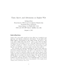 Time, Space, and Astronomy in Angkor Wat