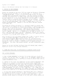 A. History of the Software ======