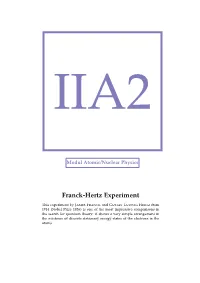 Franck-Hertz Experiment