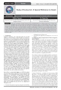 Study of Ecotourism: a Special Reference to Assam