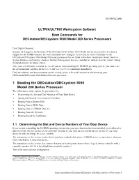 1 Booting the Decstation/Decsystem 5000 Model 200 Series Processor