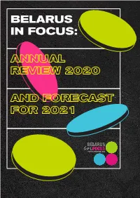 Annual Review 2020 and Forecast for 2021 Contents