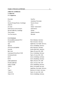 Chapter 2. Materials and Methods 2 Materials and Methods 2.1