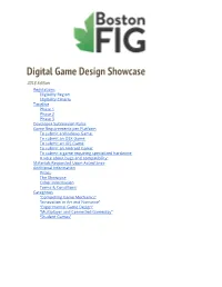 Digital Game Design Showcase