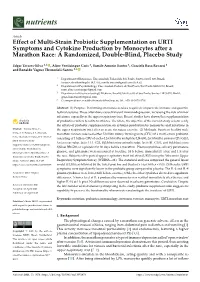Effect of Multi-Strain Probiotic Supplementation on URTI