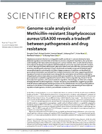 Genome-Scale Analysis of Methicillin-Resistant Staphylococcus