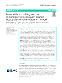 Immunoglobe: Enabling Systems Immunology with a Manually Curated Intercellular Immune Interaction Network Michelle B