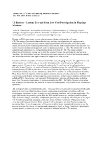 Lessons Learned from Low Cost Participation in Flagship Missions