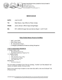 MRCA Report April Through June 2015