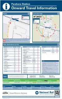 Pershore Station I Onward Travel Information Buses Local Area Map
